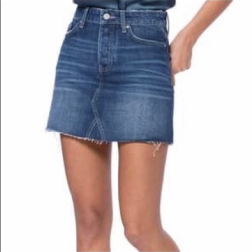 PAIGE Blue Denim Mini Skirt